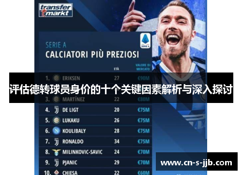 评估德转球员身价的十个关键因素解析与深入探讨 评估德转球员身价的十个关键因素解析与深入探讨